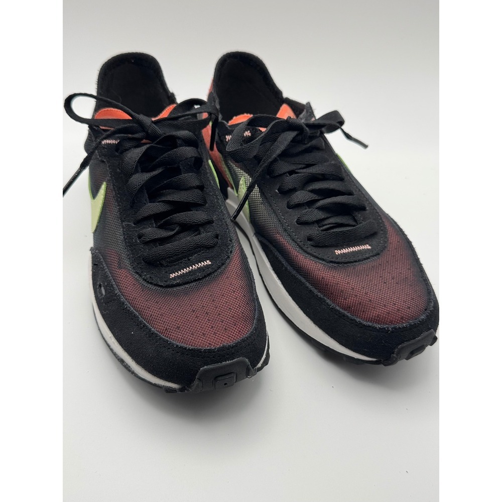 Nike Waffle One Womens Black Lime Glow Bright Mango Sneakers DC2533-002 Size 6